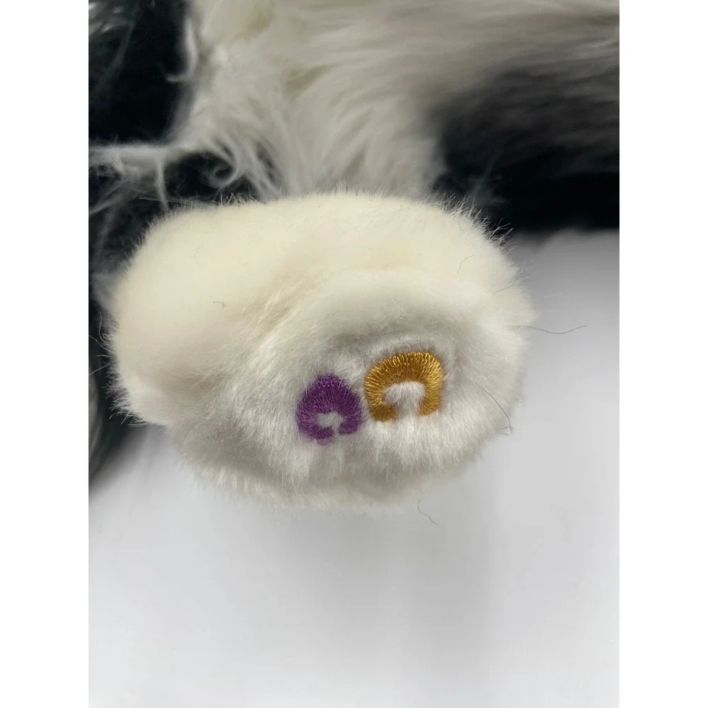 Cuddle Clones Plush Border Collie Dog Black White Realistic Standing 21 Inch